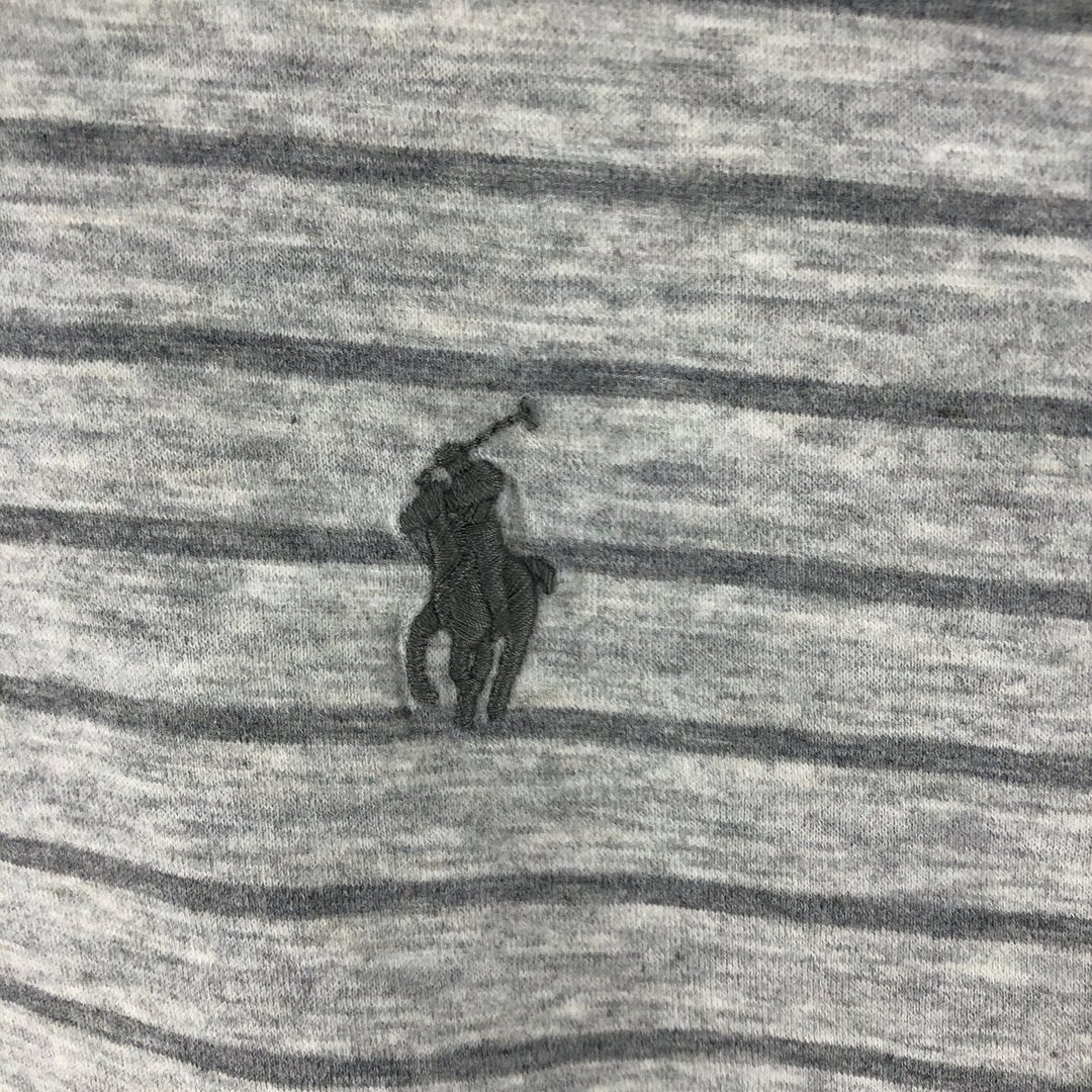 Ralph Lauren POLO by Ralph Lauren short sleeve striped polo shirt, men's size M Pima Cotton gray type Vintage Second Hand