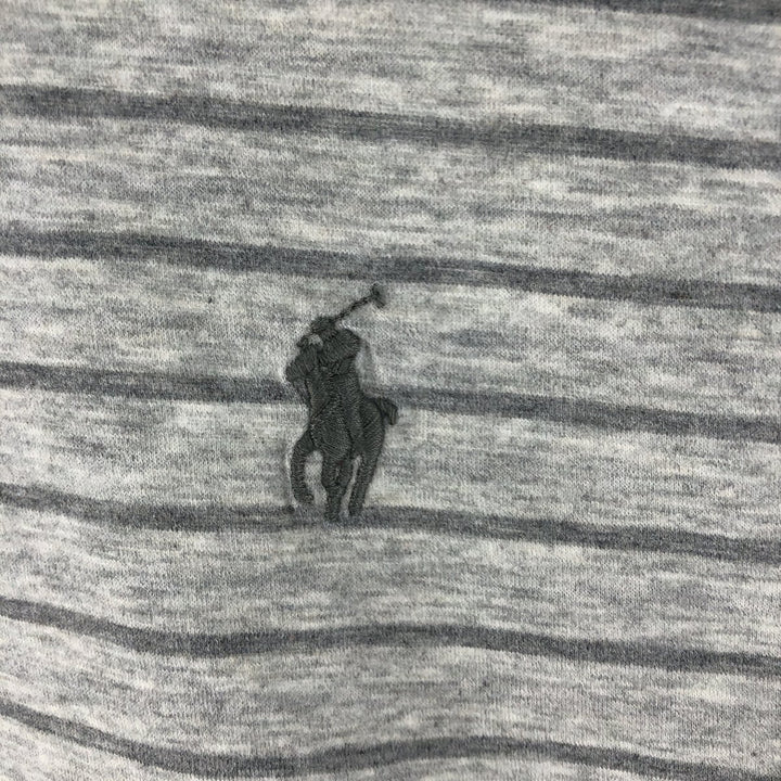Ralph Lauren POLO by Ralph Lauren short sleeve striped polo shirt, men's size M Pima Cotton gray type Vintage Second Hand