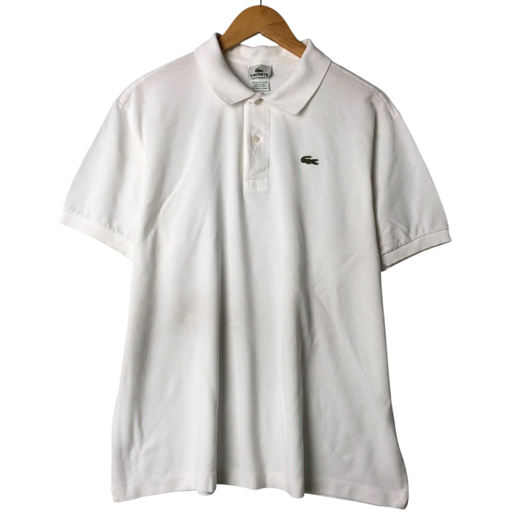 Lacoste LACOSTE Short Sleeve Polo Shirt No. 7 Men's XXL cotton white type Vintage Second Hand