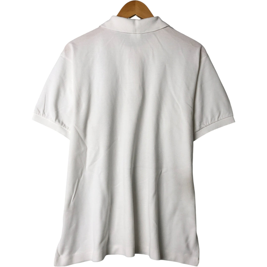 Lacoste LACOSTE Short Sleeve Polo Shirt No. 7 Men's XXL cotton white type Vintage Second Hand