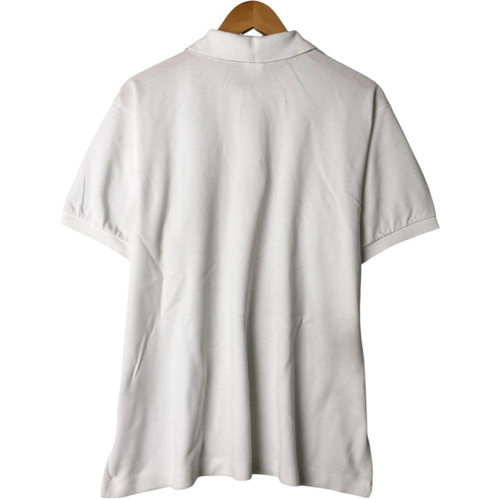 Lacoste LACOSTE Short Sleeve Polo Shirt No. 7 Men's XXL cotton white type Vintage Second Hand
