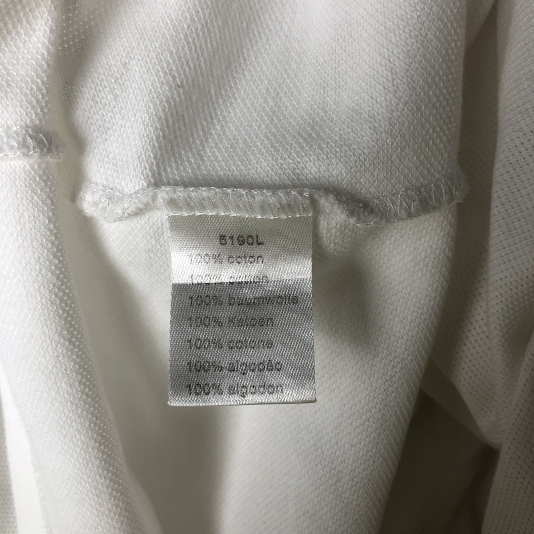 Lacoste LACOSTE Short Sleeve Polo Shirt No. 7 Men's XXL cotton white type Vintage Second Hand