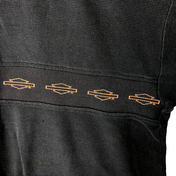 Harley-Davidson short-sleeved polo shirt, size L for men cotton navy blue type Vintage Second Hand