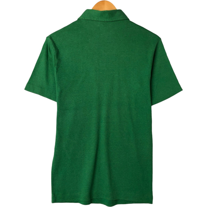 70'S Champion Bar Tag Short Sleeve Polo Shirt Made in USA Women's S Size Vintage Polyurethane green type Vintage Second Hand