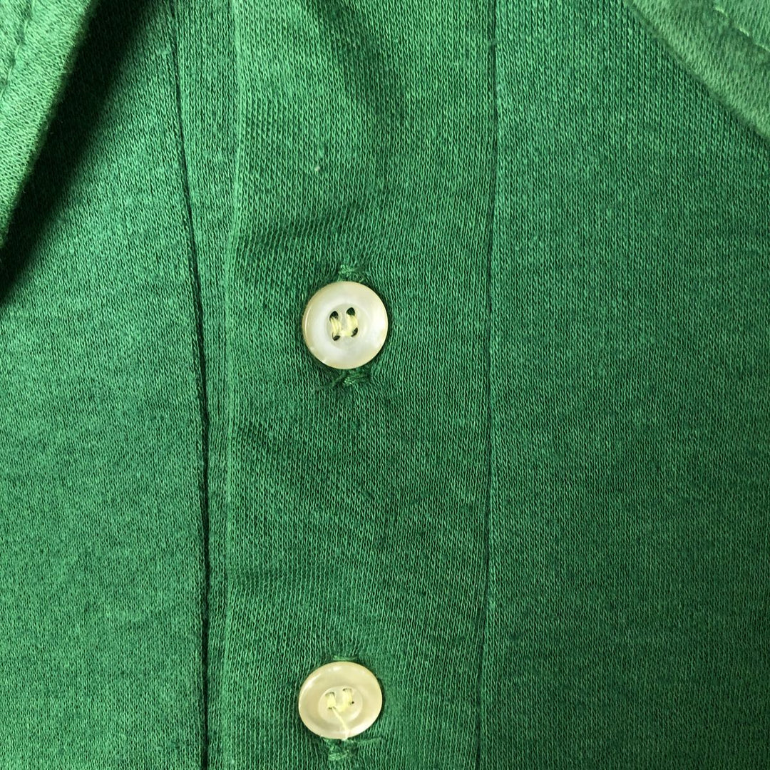 70'S Champion Bar Tag Short Sleeve Polo Shirt Made in USA Women's S Size Vintage Polyurethane green type Vintage Second Hand