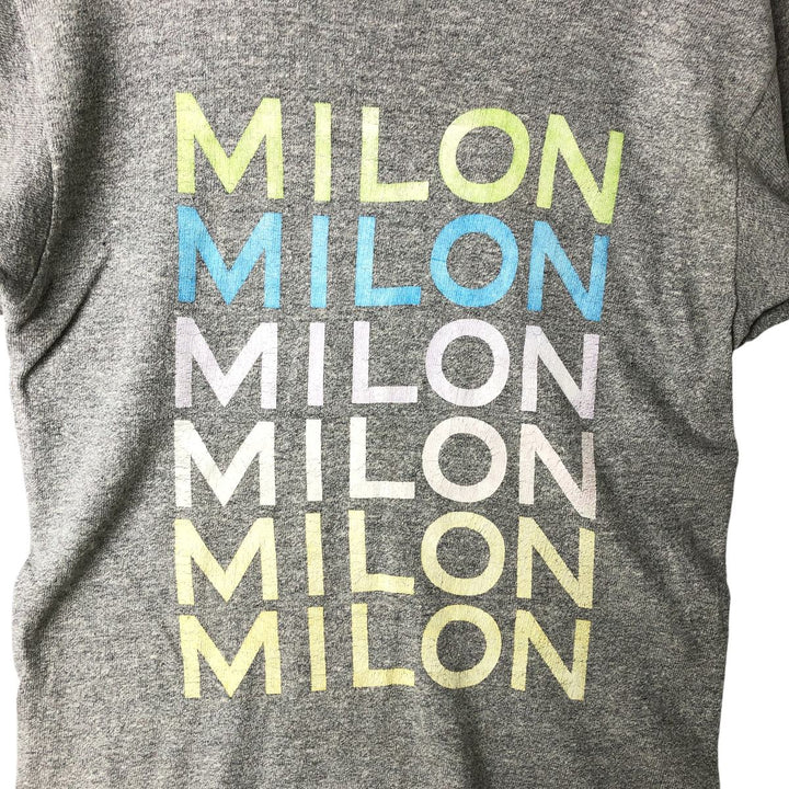 70'S Champion Bartag Hachi Hachi One Two Body Marbled Sports T-Shirt Made in USA Women's S Size Vintage cotton gray type Vintage Second Hand