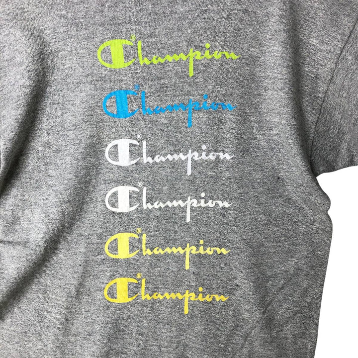 70'S Champion Bartag Hachi Hachi One Two Body Marbled Sports T-Shirt Made in USA Women's S Size Vintage cotton gray type Vintage Second Hand