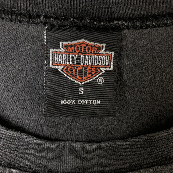 00'S Harley-Davidson Motorcycle Bike T-shirt Made in USA Women's S size cotton black type Vintage Second Hand