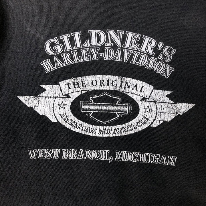 00'S Harley-Davidson Motorcycle Bike T-shirt Made in USA Women's S size cotton black type Vintage Second Hand