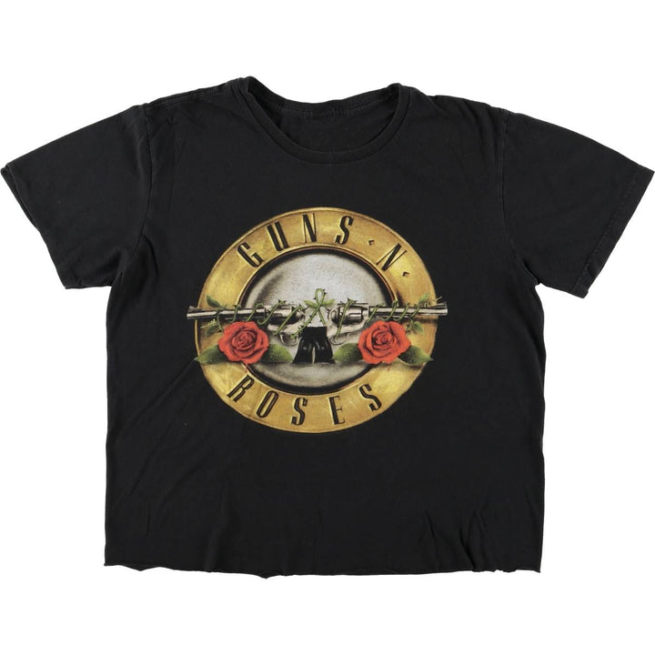 GUNS N' ROSES Guns N' Roses Band T-shirt Band Tee Men's M size unclear black type Vintage Second Hand