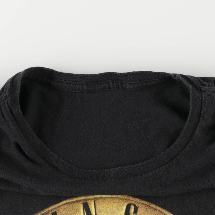 GUNS N' ROSES Guns N' Roses Band T-shirt Band Tee Men's M size unclear black type Vintage Second Hand