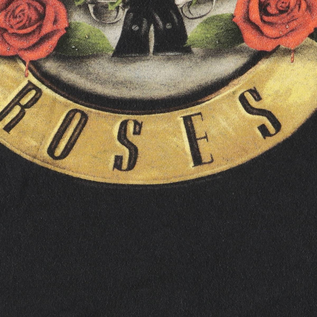GUNS N' ROSES Guns N' Roses Band T-shirt Band Tee Men's M size unclear black type Vintage Second Hand