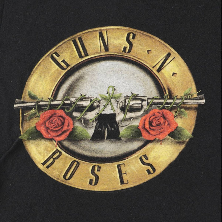 GUNS N' ROSES Guns N' Roses Band T-shirt Band Tee Men's M size unclear black type Vintage Second Hand