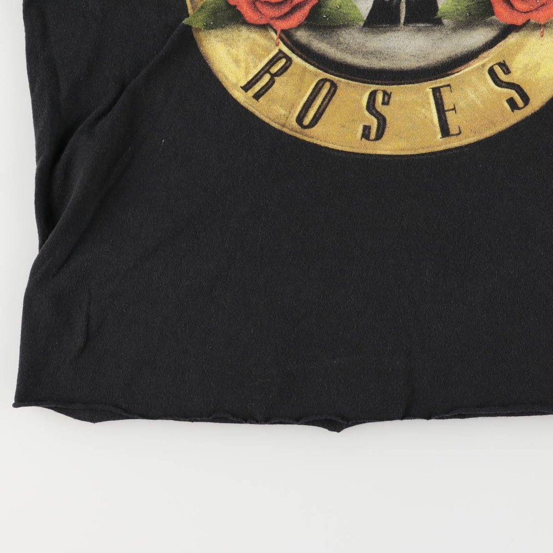 GUNS N' ROSES Guns N' Roses Band T-shirt Band Tee Men's M size unclear black type Vintage Second Hand