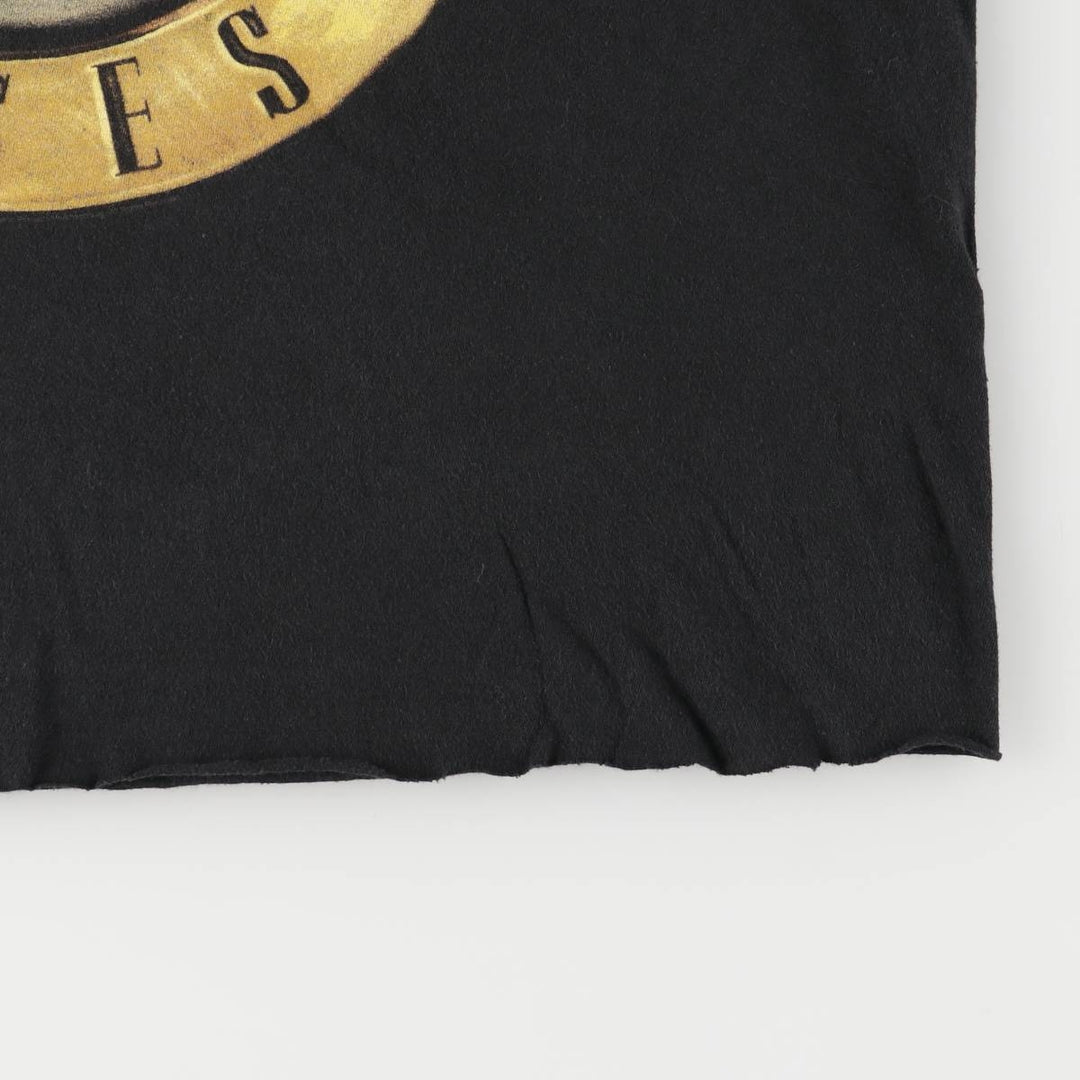 GUNS N' ROSES Guns N' Roses Band T-shirt Band Tee Men's M size unclear black type Vintage Second Hand