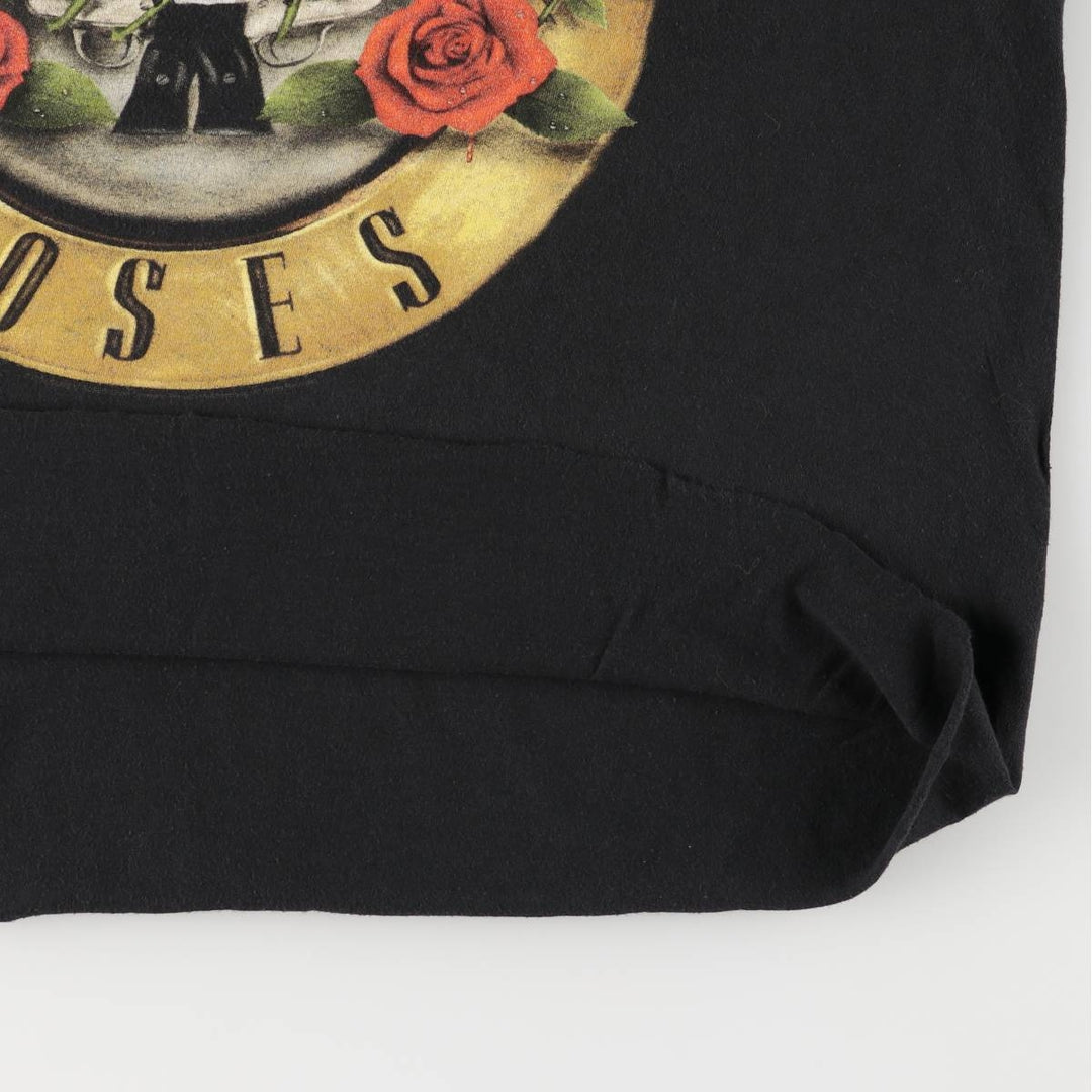 GUNS N' ROSES Guns N' Roses Band T-shirt Band Tee Men's M size unclear black type Vintage Second Hand