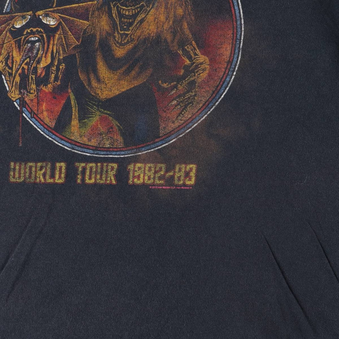 IRON MAIDEN Iron Maiden Band T-shirt Band T Men's S size cotton black type Vintage Second Hand