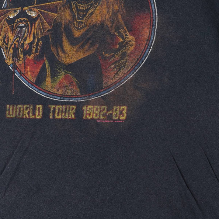 IRON MAIDEN Iron Maiden Band T-shirt Band T Men's S size cotton black type Vintage Second Hand