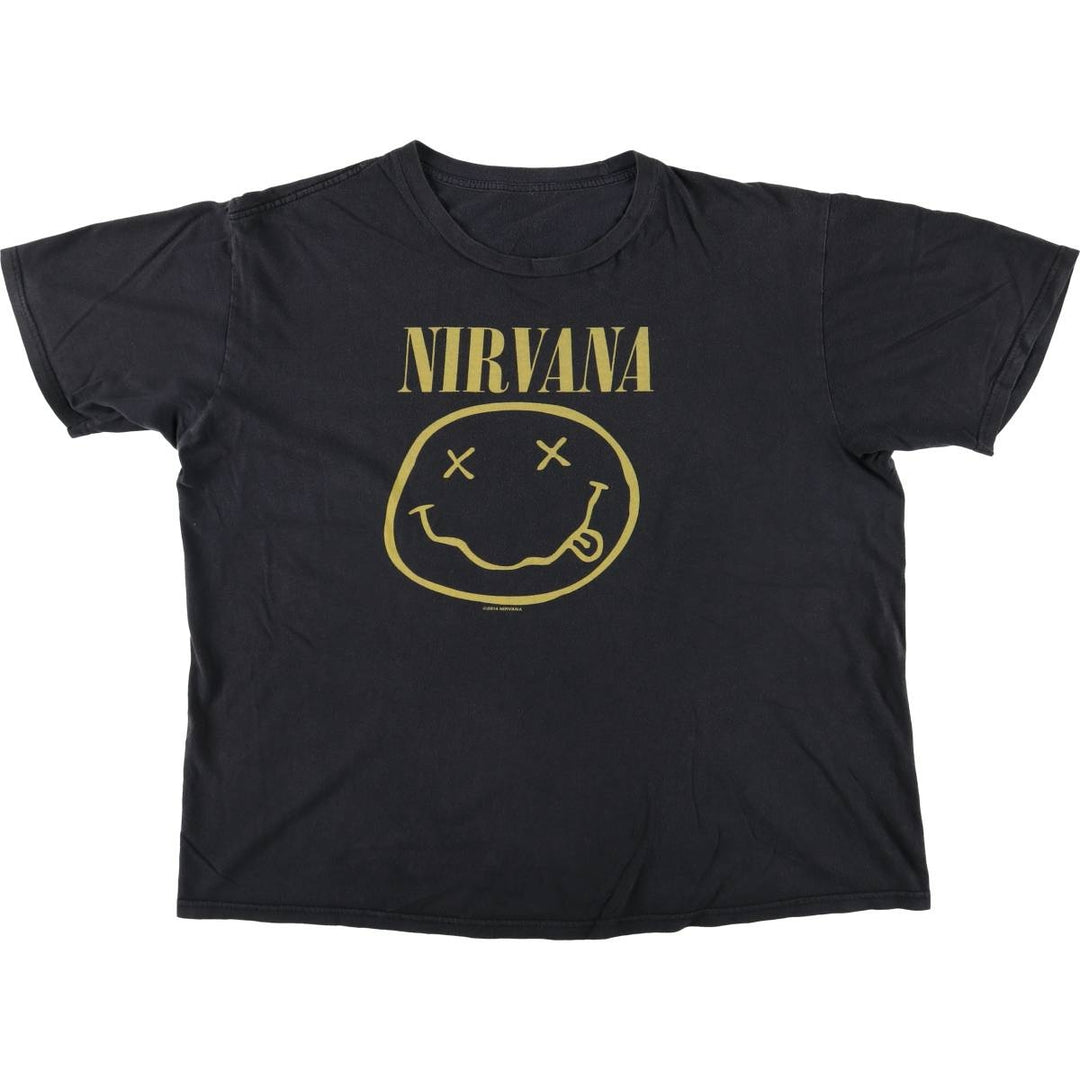 NIRVANA Nirvana Band T-shirt, Band T, Men's XL size unclear black type Vintage Second Hand