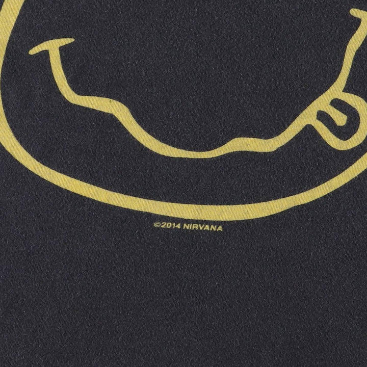 NIRVANA Nirvana Band T-shirt, Band T, Men's XL size unclear black type Vintage Second Hand