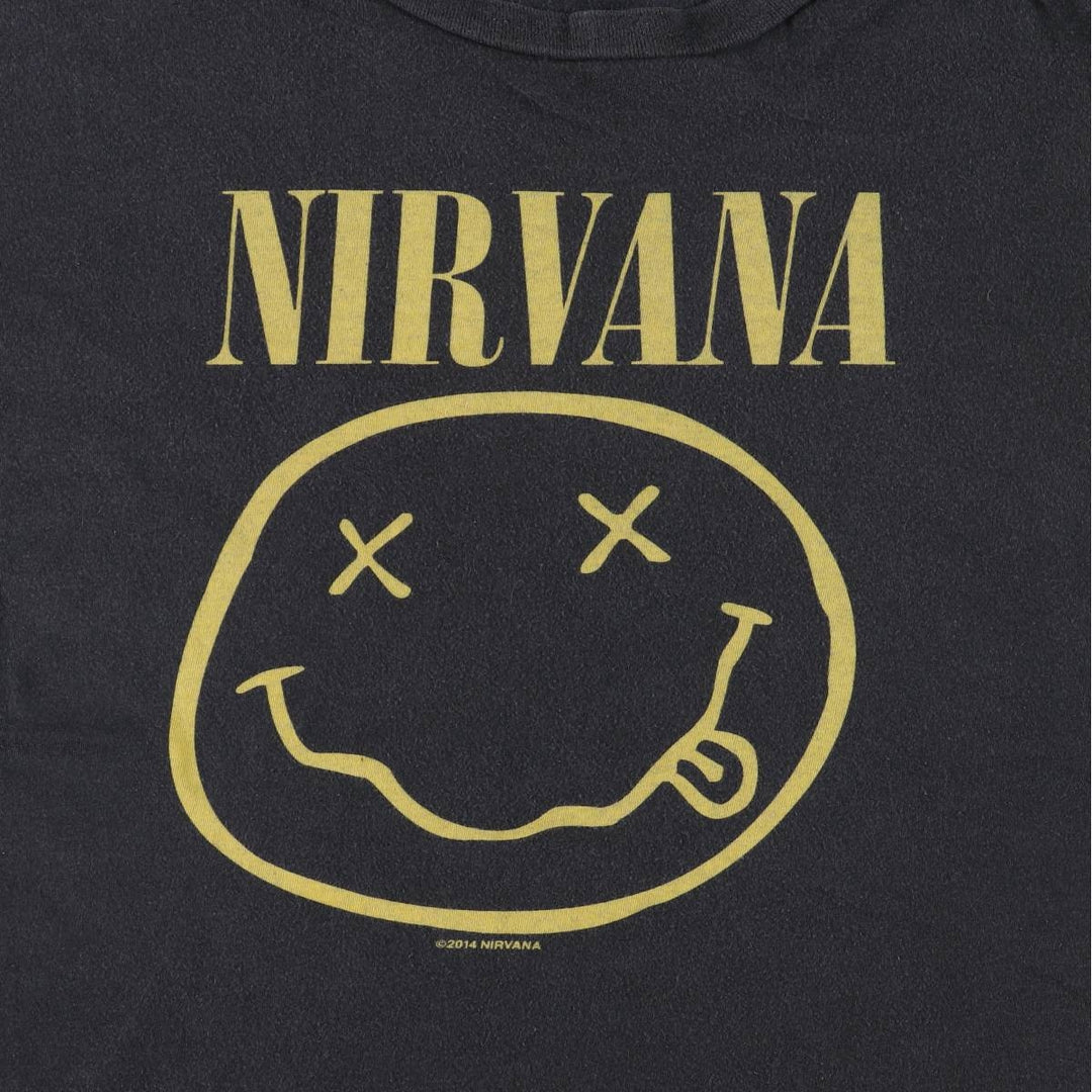 NIRVANA Nirvana Band T-shirt, Band T, Men's XL size unclear black type Vintage Second Hand