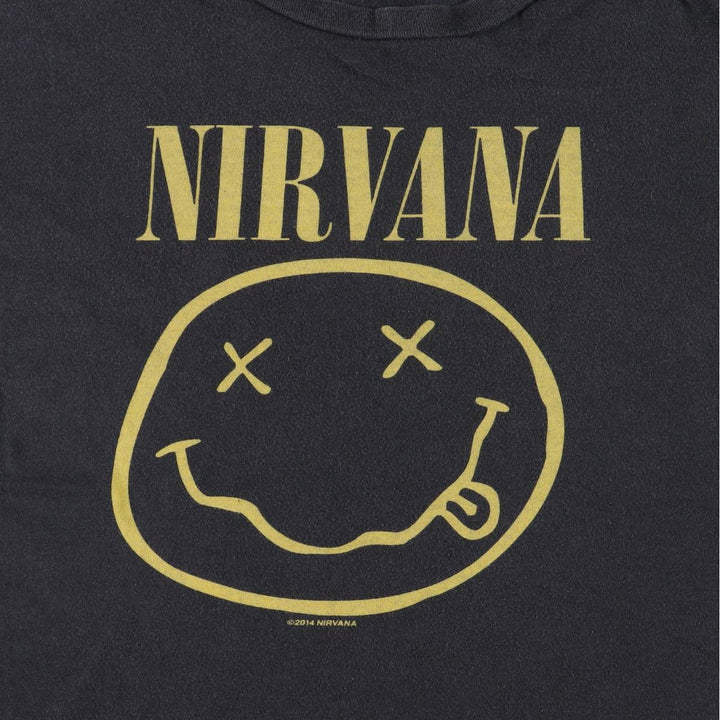 NIRVANA Nirvana Band T-shirt, Band T, Men's XL size unclear black type Vintage Second Hand