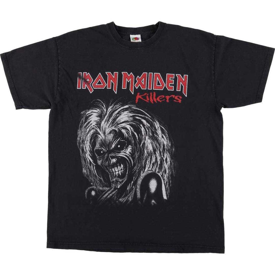 Fruit of the Loom Iron Maiden Band T-shirt, size M for men cotton black type Vintage Second Hand