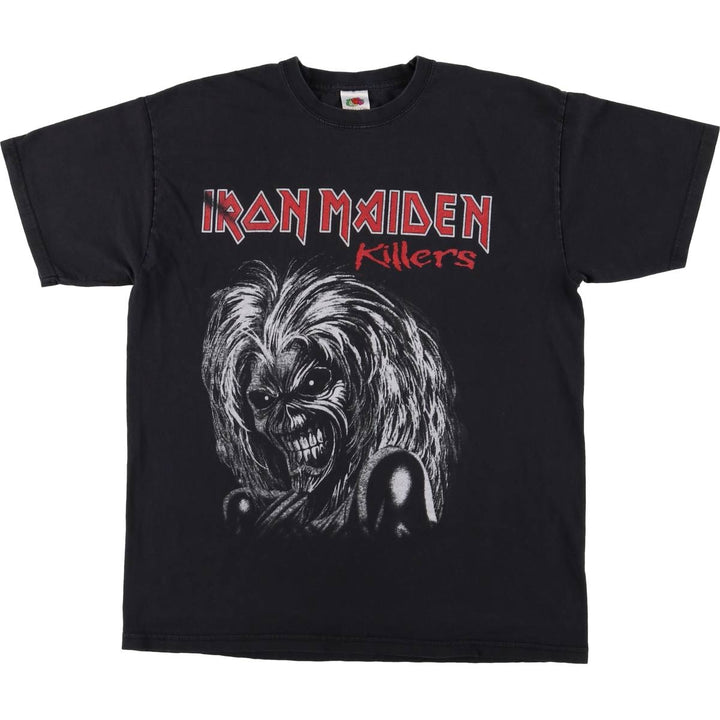 Fruit of the Loom Iron Maiden Band T-shirt, size M for men cotton black type Vintage Second Hand