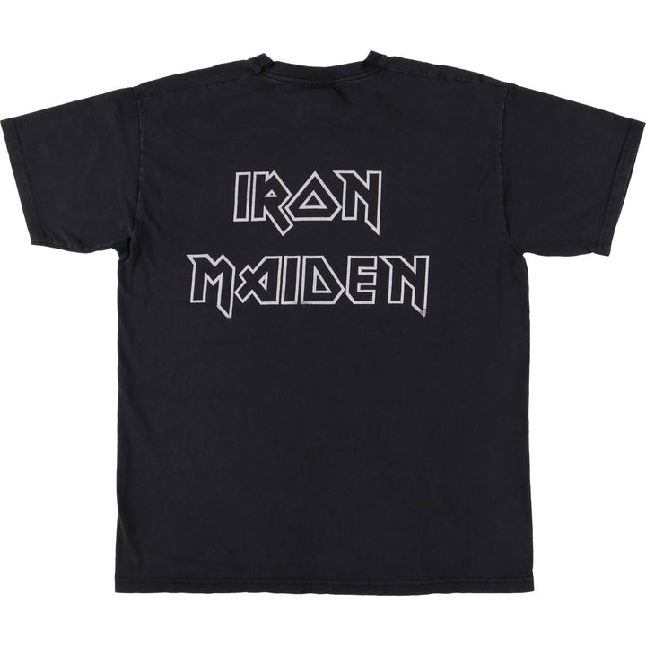 Fruit of the Loom Iron Maiden Band T-shirt, size M for men cotton black type Vintage Second Hand
