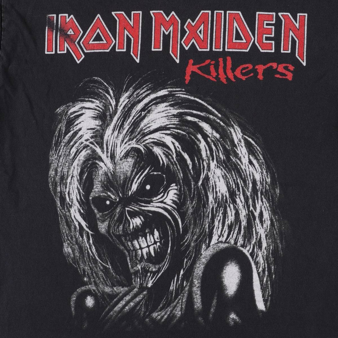Fruit of the Loom Iron Maiden Band T-shirt, size M for men cotton black type Vintage Second Hand