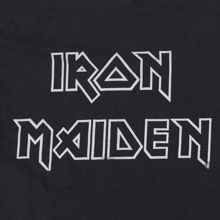 Fruit of the Loom Iron Maiden Band T-shirt, size M for men cotton black type Vintage Second Hand