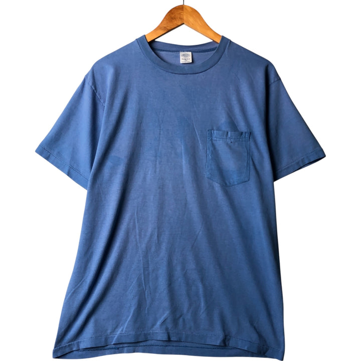 Vintage Town Craft plain T-shirt, made in the USA, men's size XL cotton Blue type light blue Vintage Second Hand