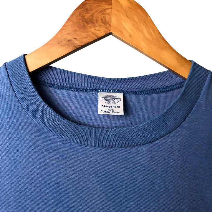 Vintage Town Craft plain T-shirt, made in the USA, men's size XL cotton Blue type light blue Vintage Second Hand