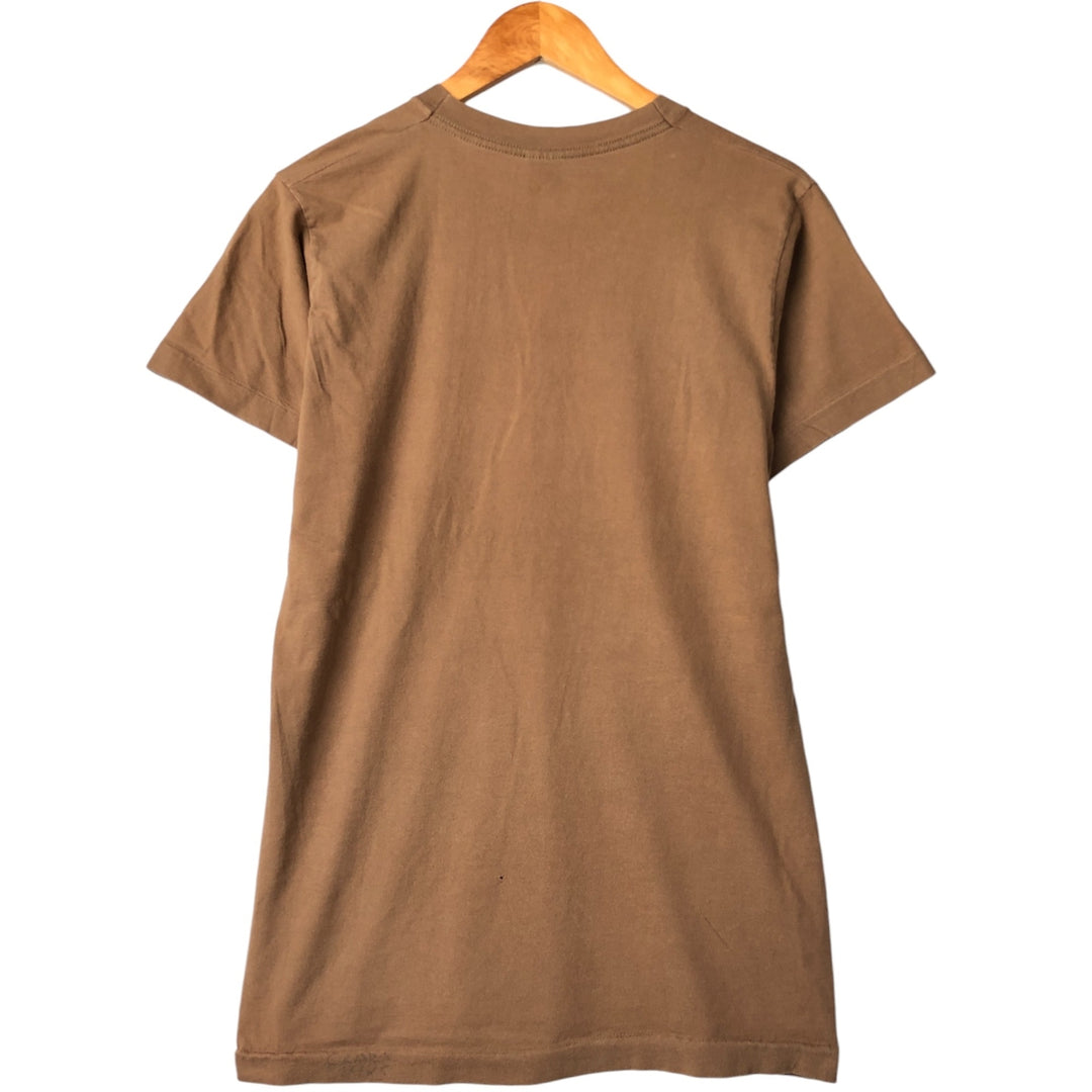 90'S Fruit of the Loom plain T-shirt, made in the USA, men's size M, vintage cotton brown type Vintage Second Hand