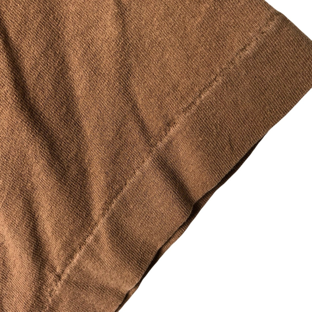 90'S Fruit of the Loom plain T-shirt, made in the USA, men's size M, vintage cotton brown type Vintage Second Hand