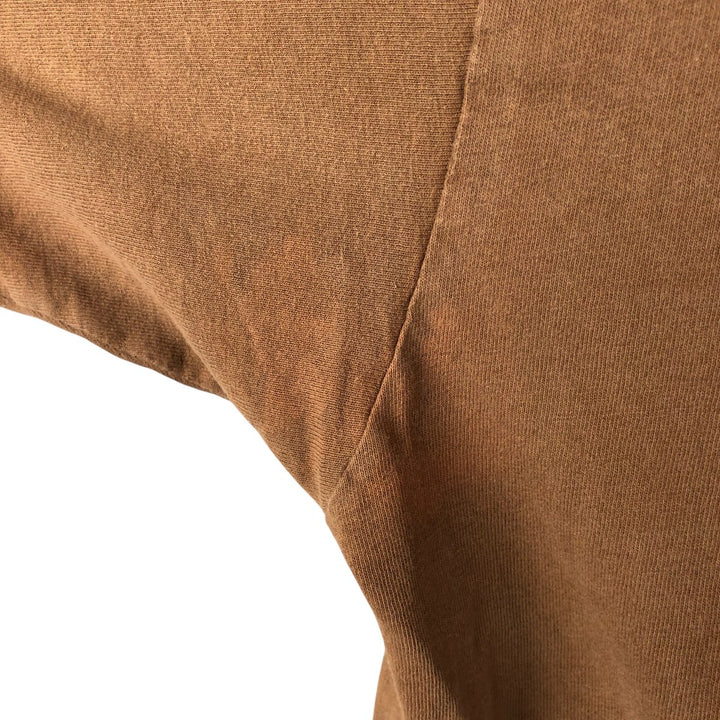 90'S Fruit of the Loom plain T-shirt, made in the USA, men's size M, vintage cotton brown type Vintage Second Hand