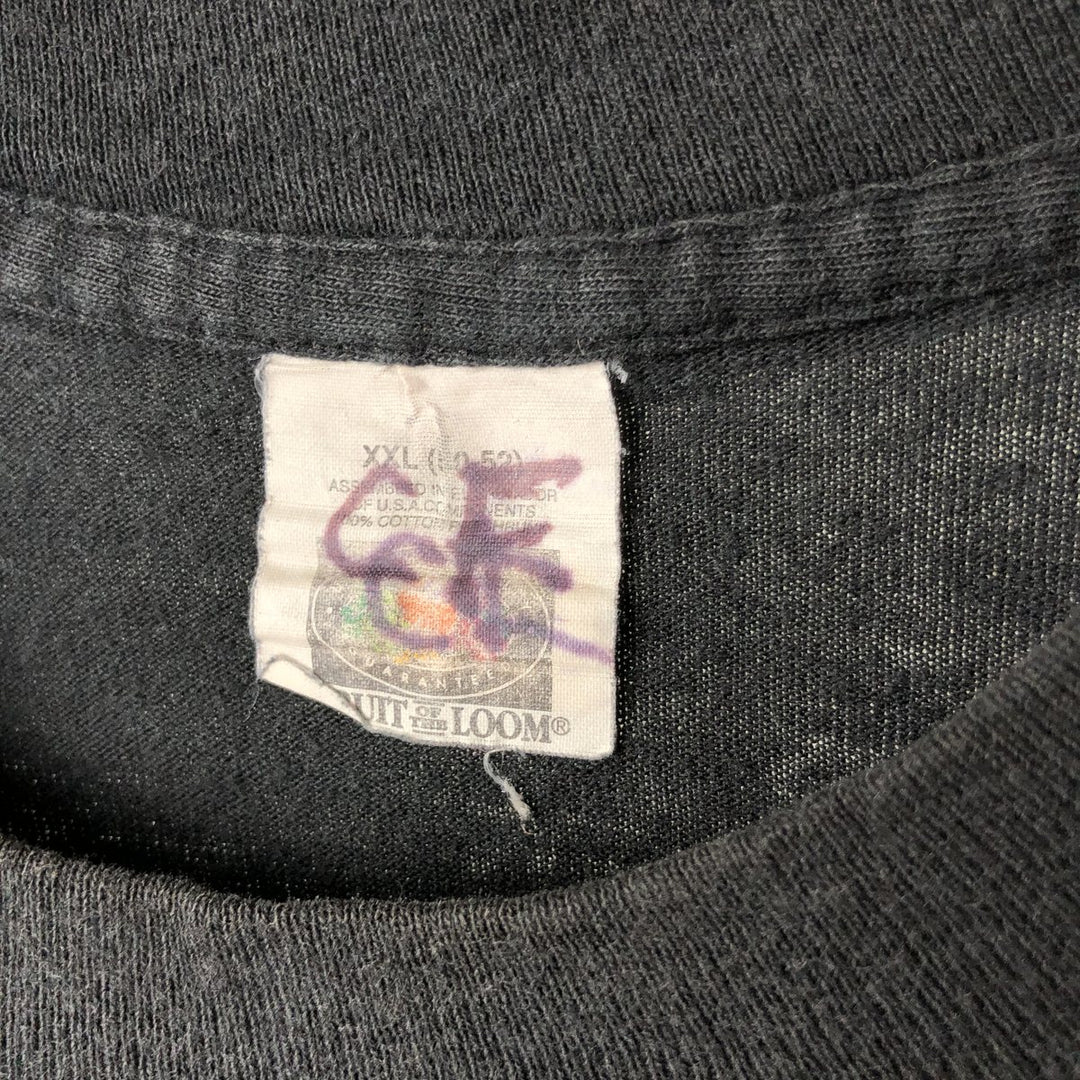 90'S Fruit of the Loom Plain Pocket T-Shirt Made in USA Men's XXL Vintage cotton black type Vintage Second Hand