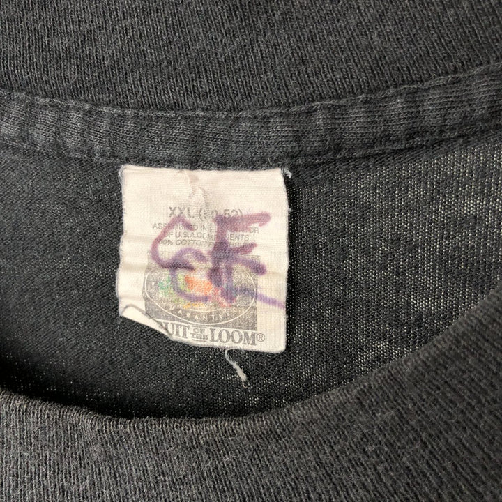 90'S Fruit of the Loom Plain Pocket T-Shirt Made in USA Men's XXL Vintage cotton black type Vintage Second Hand