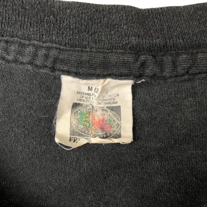 Vintage 90'S Fruit of the Loom plain pocket T-shirt, made in the USA, size M, men's cotton black type Vintage Second Hand