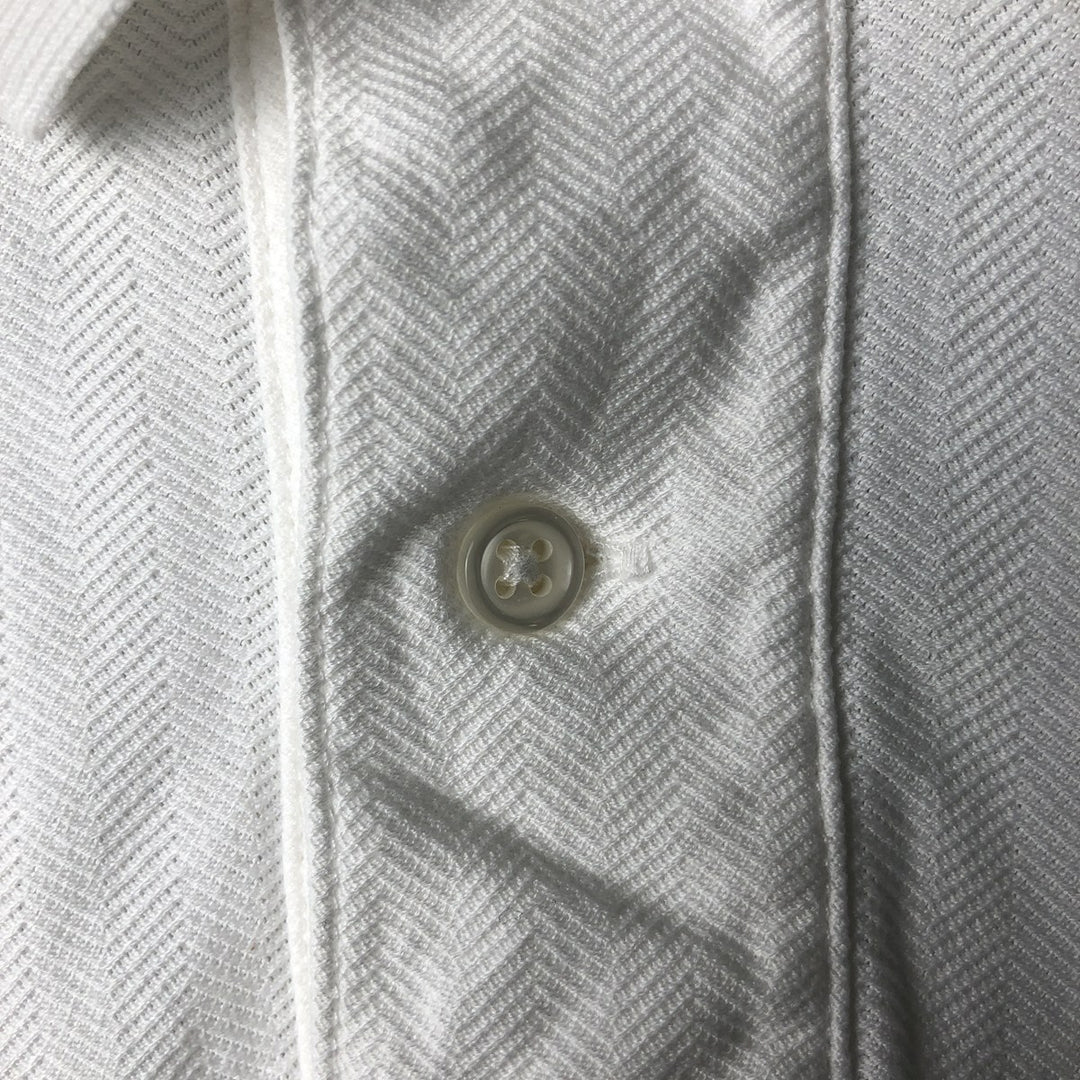 Ralph Lauren POLO by Ralph Lauren Herringbone Short Sleeve Polo Shirt Men's XL Pima Cotton white type Vintage Second Hand