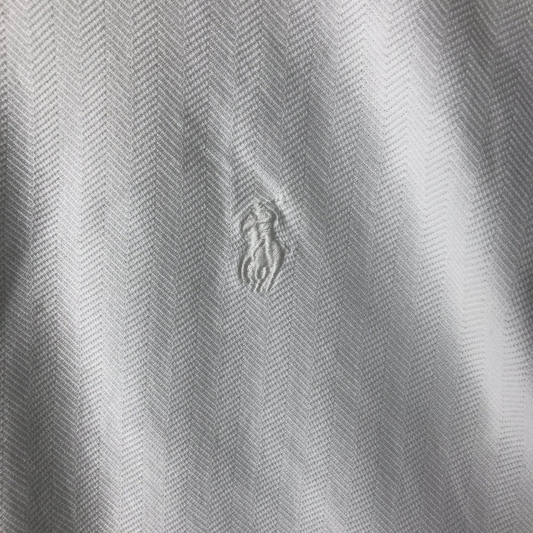 Ralph Lauren POLO by Ralph Lauren Herringbone Short Sleeve Polo Shirt Men's XL Pima Cotton white type Vintage Second Hand