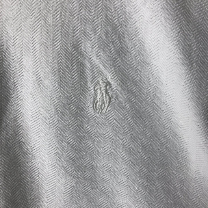 Ralph Lauren POLO by Ralph Lauren Herringbone Short Sleeve Polo Shirt Men's XL Pima Cotton white type Vintage Second Hand