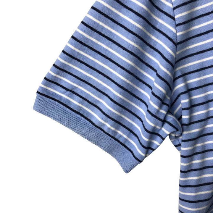 Ralph Lauren POLO by Ralph Lauren short sleeve striped polo shirt, men's XL size cotton Blue type light blue Vintage Second Hand