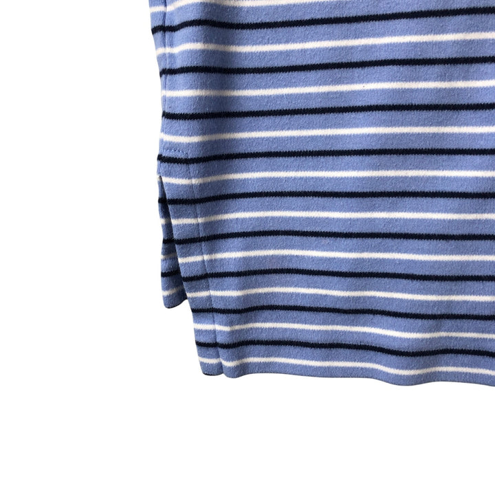 Ralph Lauren POLO by Ralph Lauren short sleeve striped polo shirt, men's XL size cotton Blue type light blue Vintage Second Hand