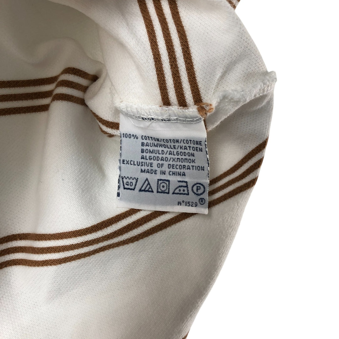 Ralph Lauren POLO by Ralph Lauren CUSTOM FIT short sleeve striped polo shirt men's XL size cotton white type Vintage Second Hand