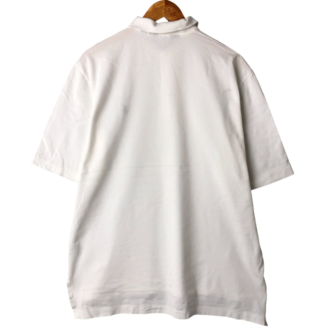 Ralph Lauren POLO GOLF Polo Golf short sleeve polo shirt for men size L Pima Cotton white type Vintage Second Hand