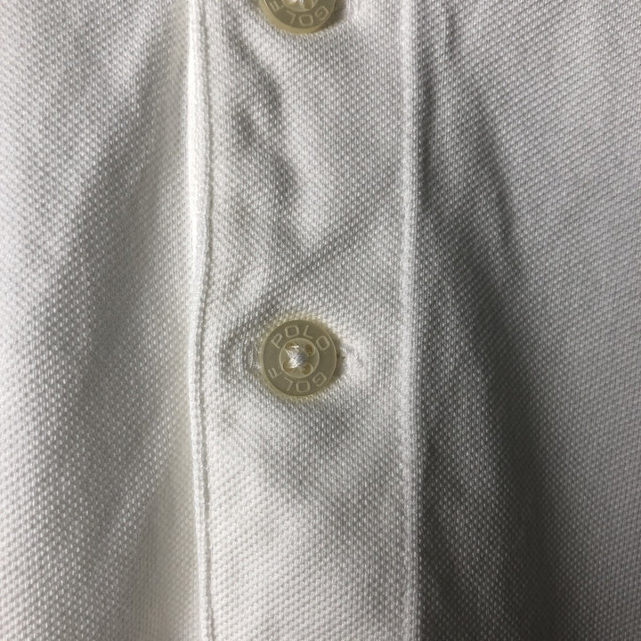 Ralph Lauren POLO GOLF Polo Golf short sleeve polo shirt for men size L Pima Cotton white type Vintage Second Hand