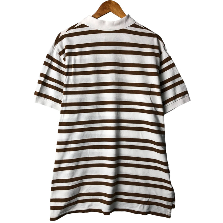 Ralph Lauren POLO by Ralph Lauren short sleeve striped polo shirt, men's XL size cotton white type Vintage Second Hand