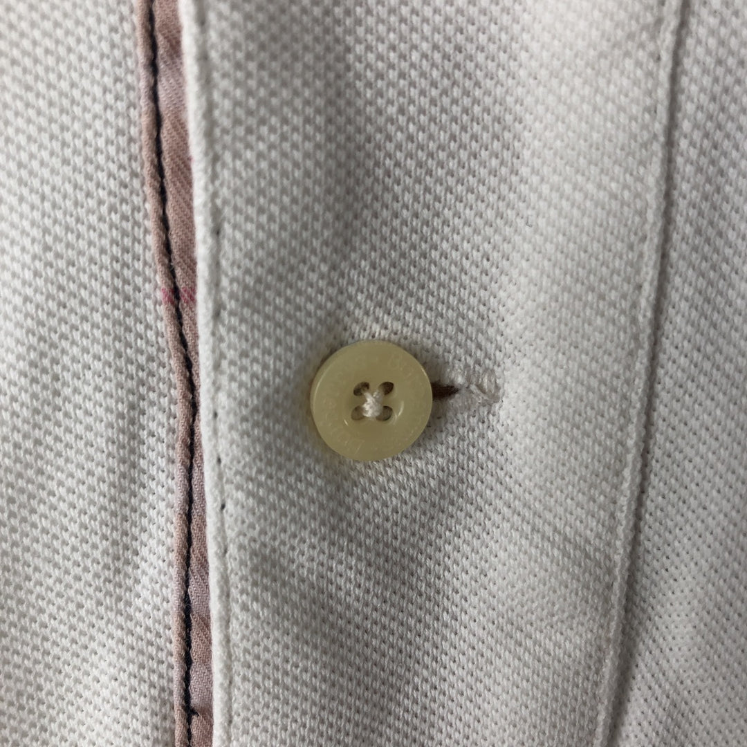 Burberry's BURBERRYS OF LONDON short sleeve polo shirt for men, equivalent to XL cotton white type Vintage Second Hand