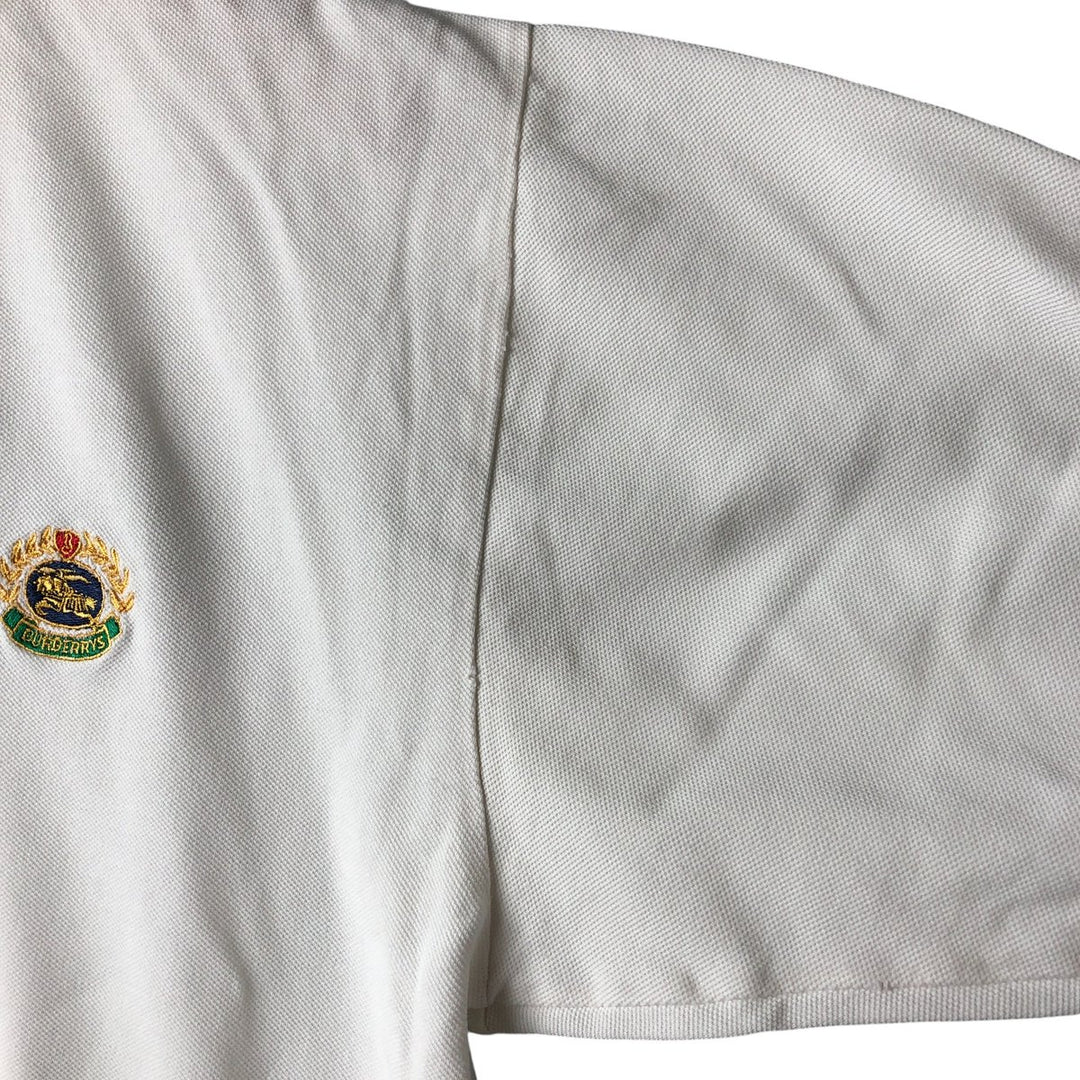 Burberry's BURBERRYS OF LONDON short sleeve polo shirt for men, equivalent to XL cotton white type Vintage Second Hand